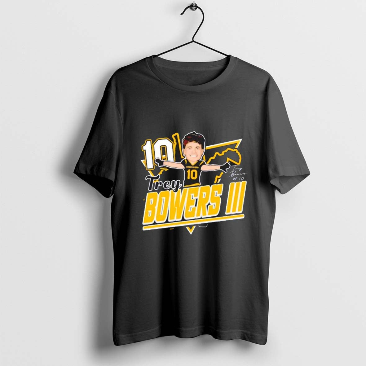 10 Trey Bowers III 2024 football cartoon signature shirt