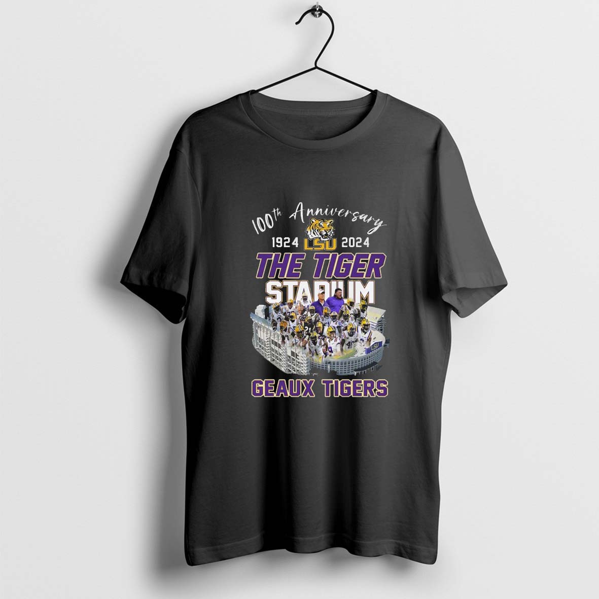 100th Anniversary 1924-2024 The Tiger Stadium Geaux Tigers T-shirt