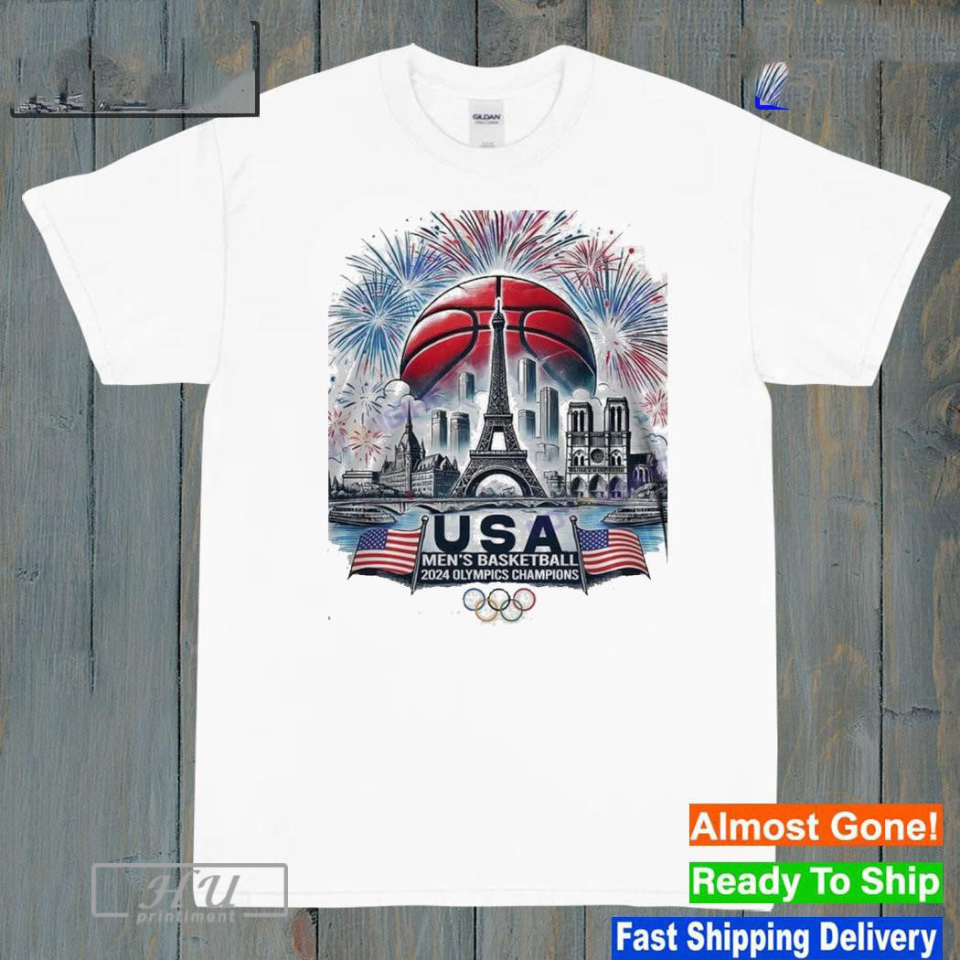 Official USA Men Basketball 2024 Olympics Champions Unisex T-shirt