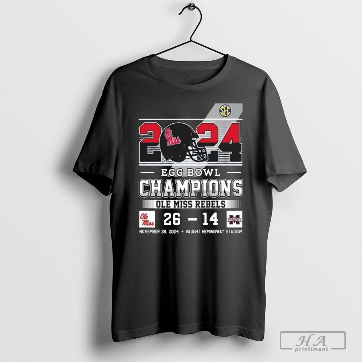 Ole Miss Rebels 2024 Egg Bowl Champions Celebrating Champs T-Shirts