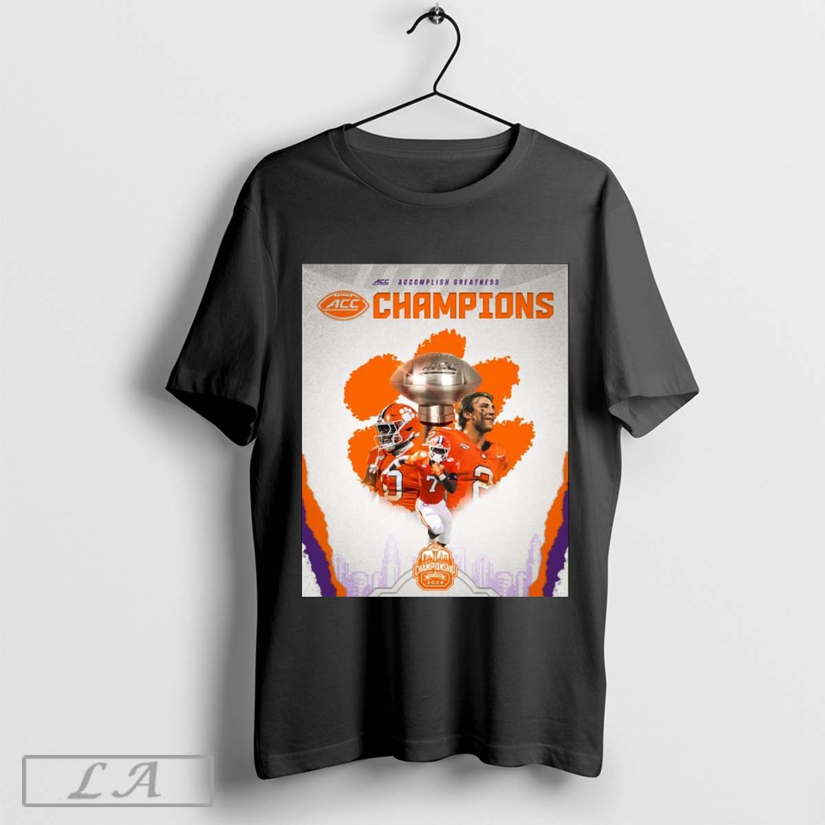 Official The Acc Football Conference Champions 2024 Is Clemson Tigers Poster T Shirt