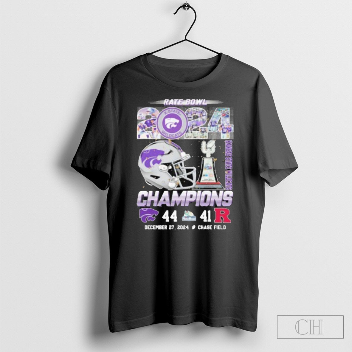 Official Rate Bowl 2024 K State Wildcats Champions 44 41 Rutgers Shirt