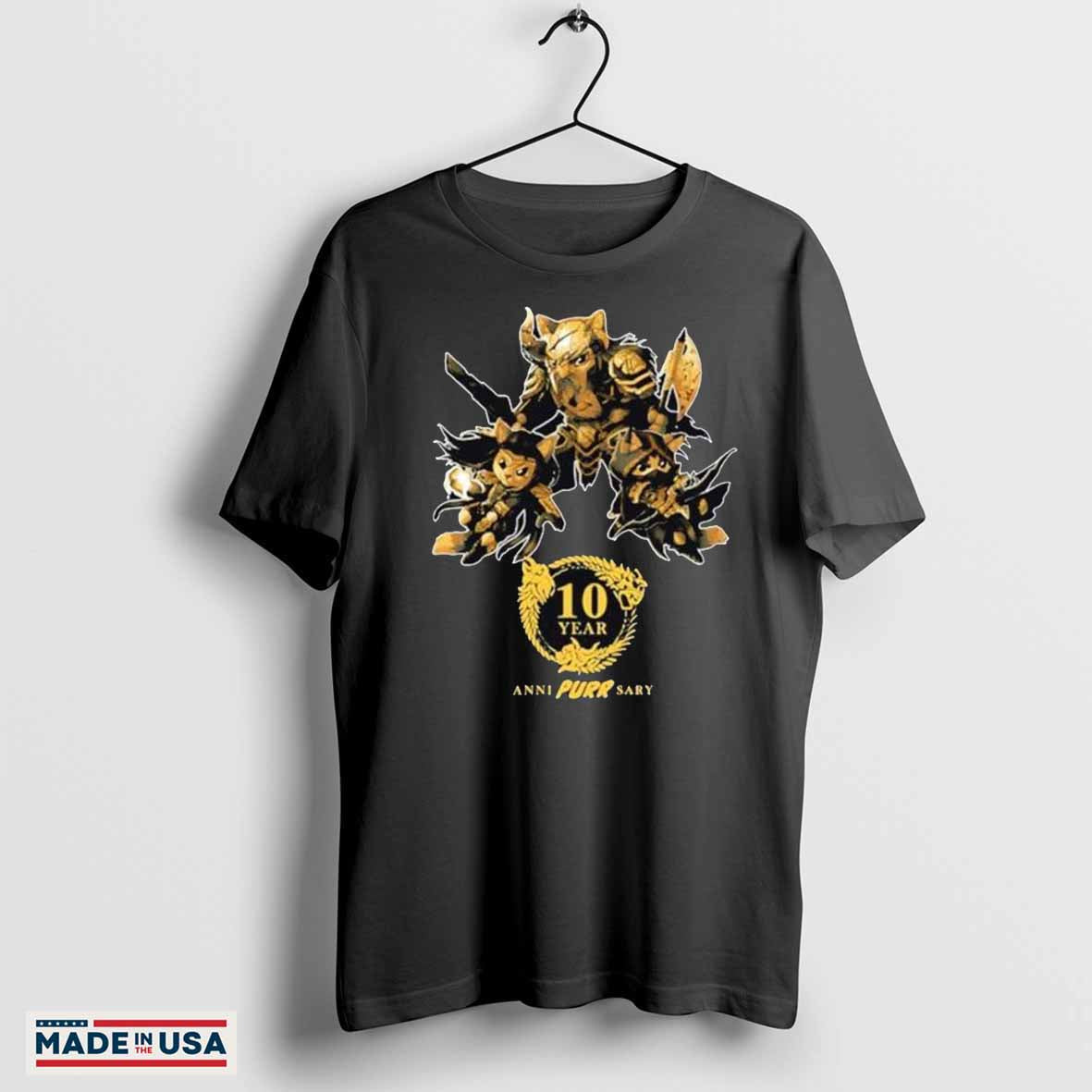10 Year AnnI Purr Sary 2024 T-shirts