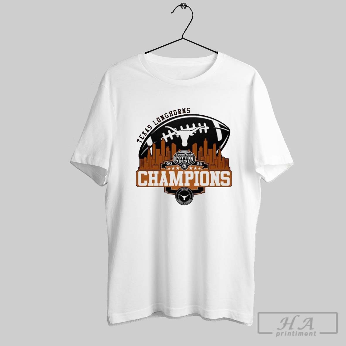 2025 Texas Longhorns Cotton Bowl Skyline Football Logo Shirt