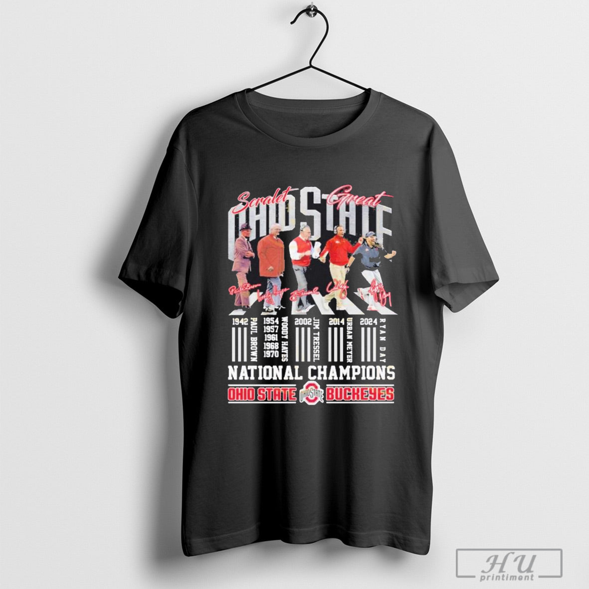 Ohio State Buckeyes Abbey Road Seralet Great National Champions Signatures Shirt Sweatshirt