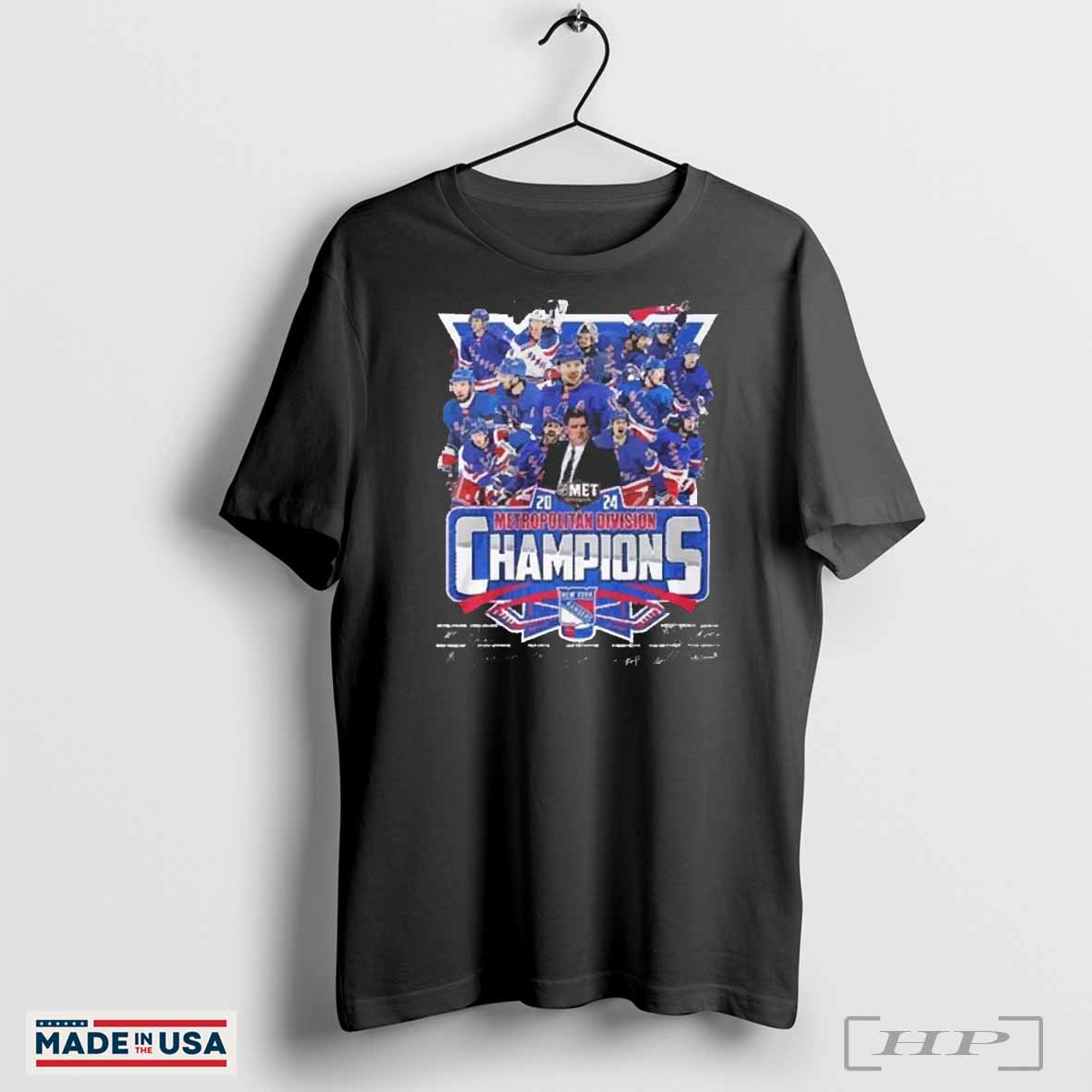 2024 Metropolitan Division Champions Vancouver Canucks Signatures Shirt