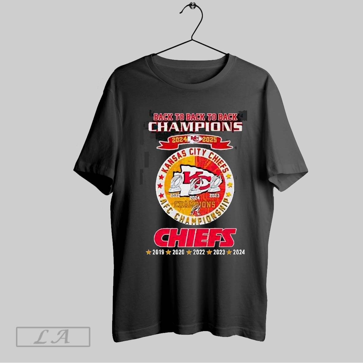 Original Back To Back To Back Champion Kansas City Chiefs Afc Championship 2024 2025
