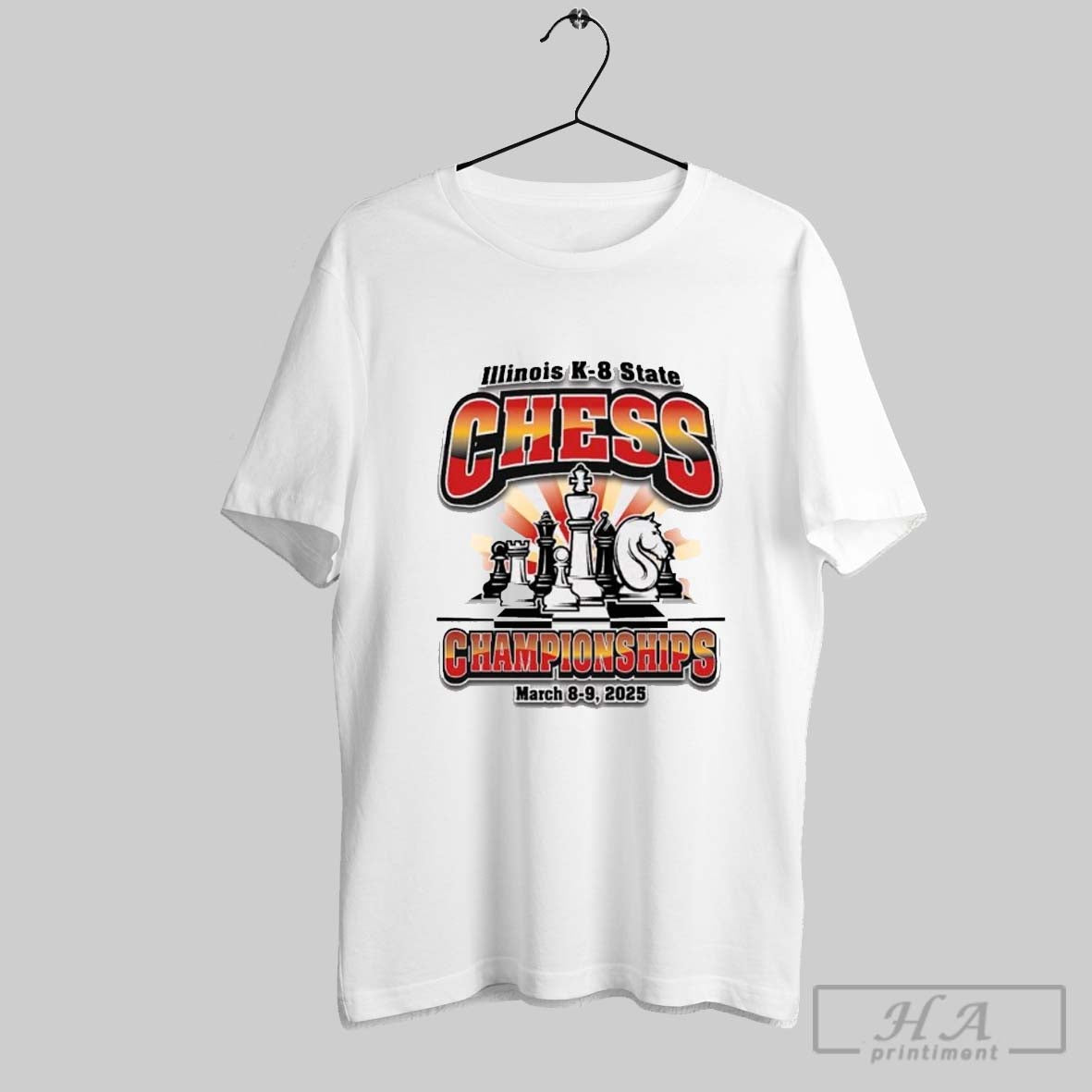 2025 Illinois K8 Chess Championship T Shirt
