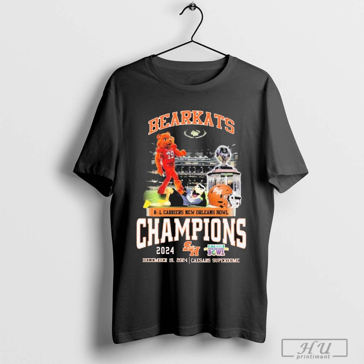 Sam Houston Bearkats Rl Carriers New Orleans Bowl Champions 2024 December 19 Caesars Superdome Mascot T Shirt Sweatshirt Cutom Poster Coffee Mugs Orna