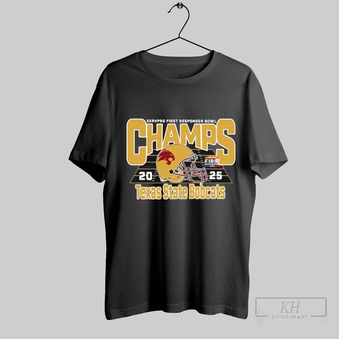 Official Texas State Bobcats Football Are 2025 Servpro First Responder Bowl Champions Unisex