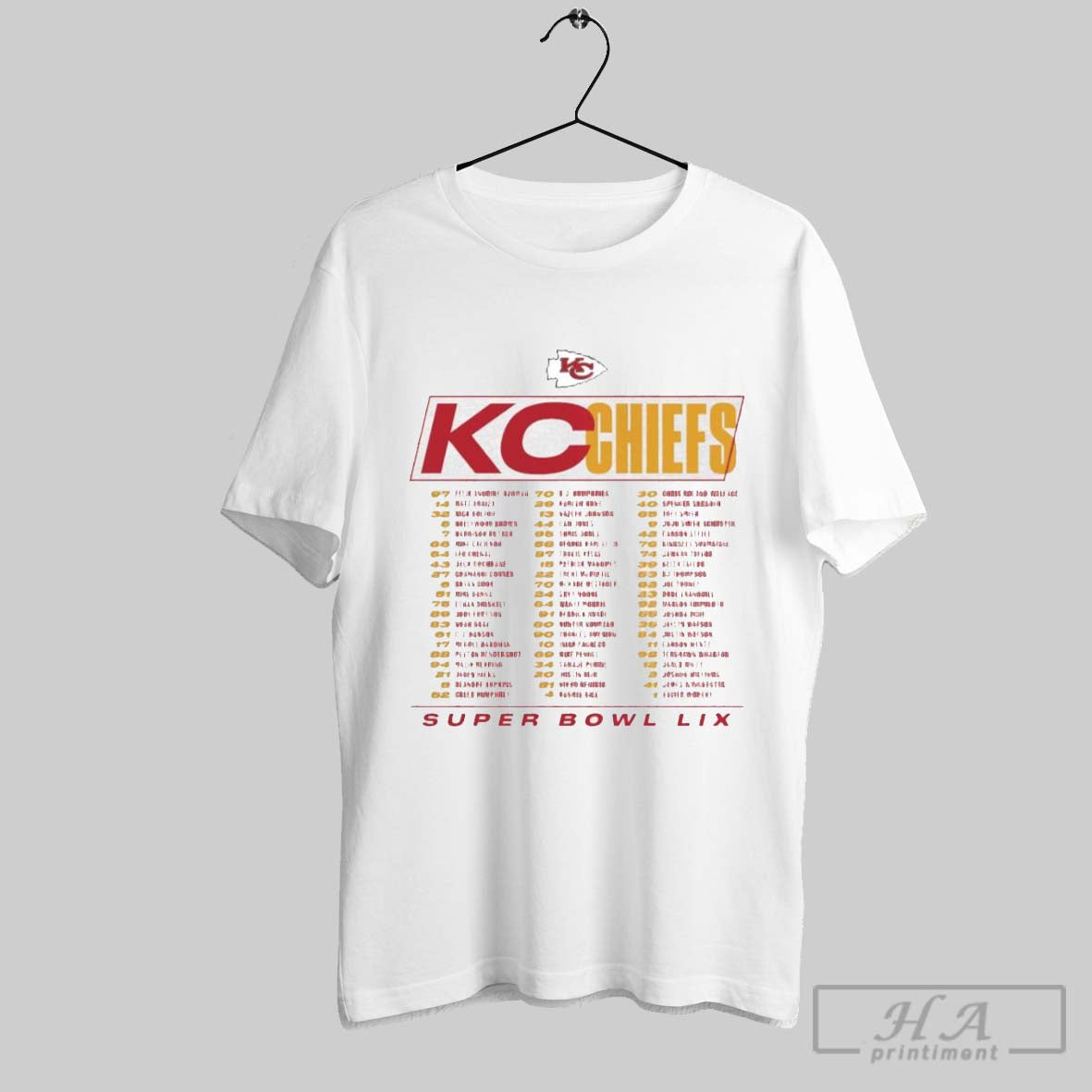 2024 Super Bowl Lix Roster 97 Felix Anudike Uzoman 70 D J Humphries 30 Chris Roland Wallace Kansas City Chiefs Win Buffalo Bills T Shirt