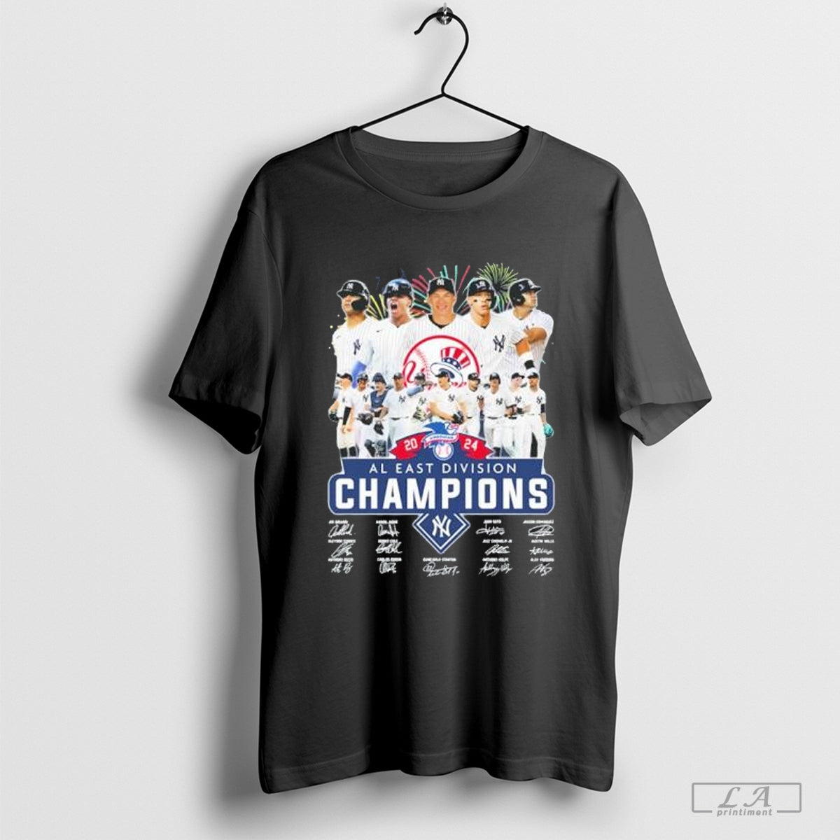 2024 New York Yankees Team Champions AL East Division Signatures Shirt