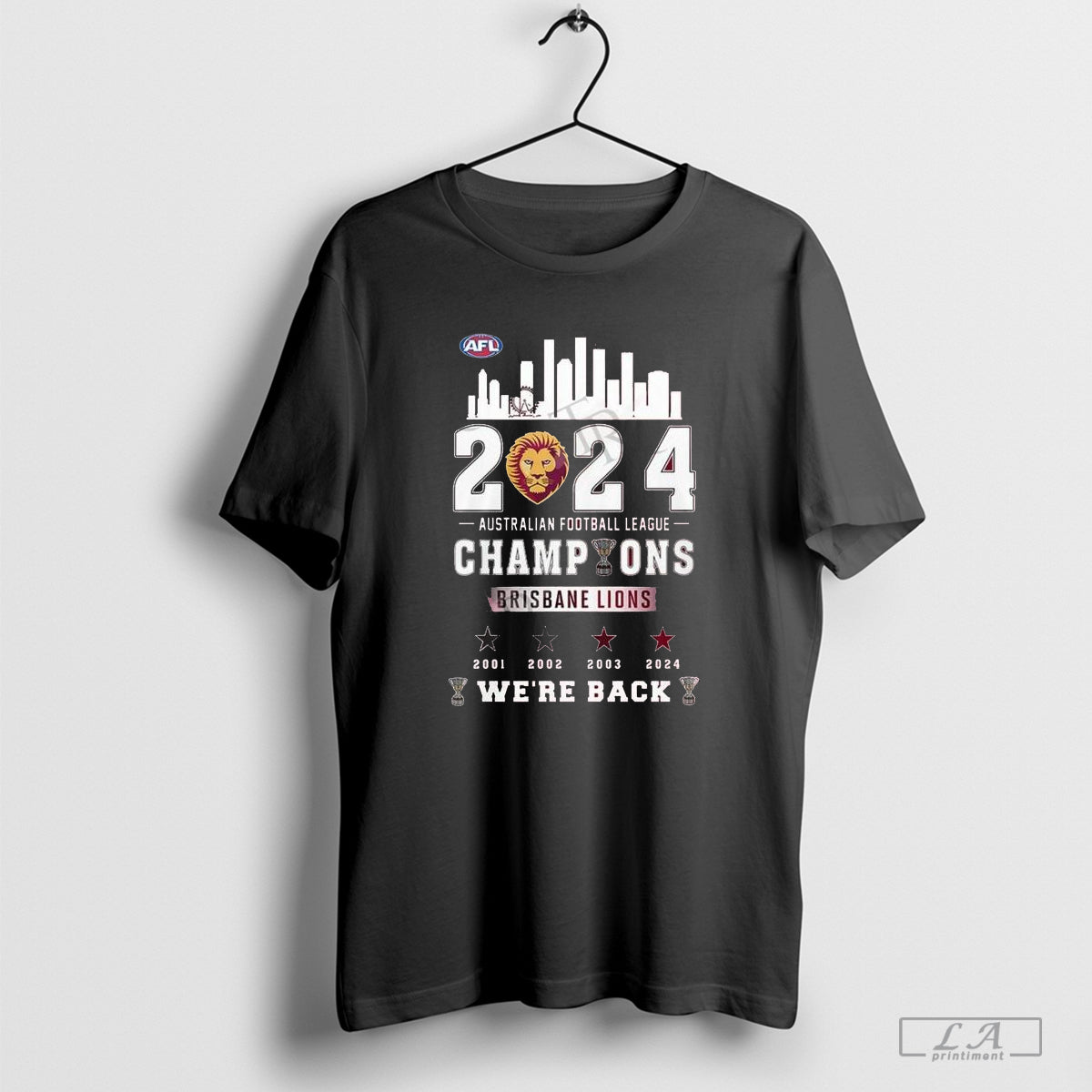 2024 AFL Champions Brisbane Lions We’re Back Shirt
