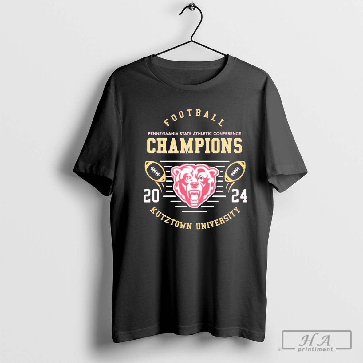 Official PSAC Champion Football Pennsylvania State Athletic Conference Champions Kutztown University 2024 T-shirt