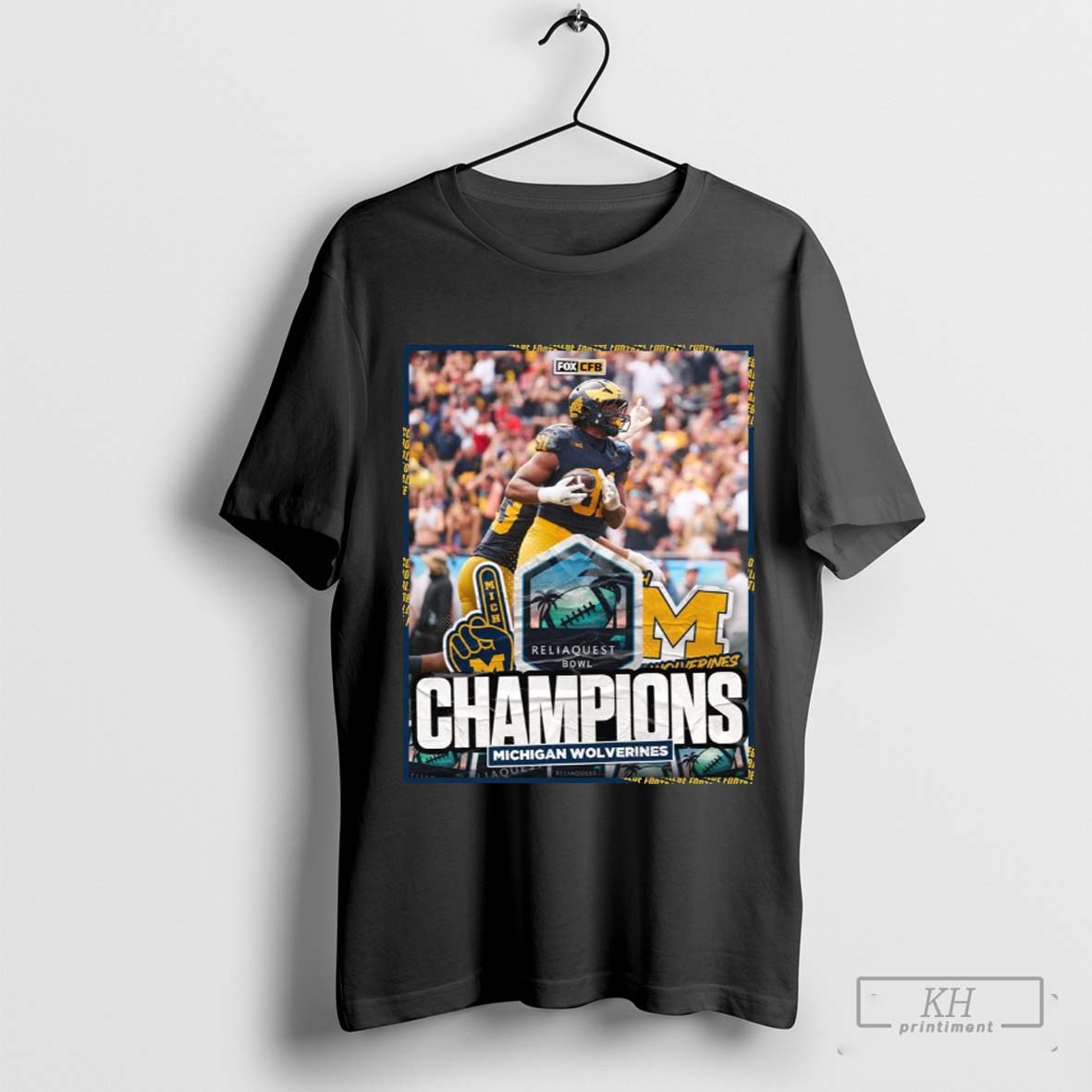 Official Reliaquest Bowl Champions Michigan Wolverines Win Alabama Crimson Tide Poster T Shirt