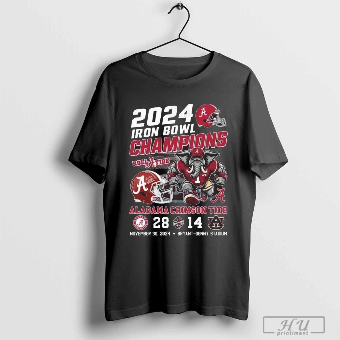 2024 Iron Bowl Champions Alabama Crimson Tide Roll A Tide T-Shirt