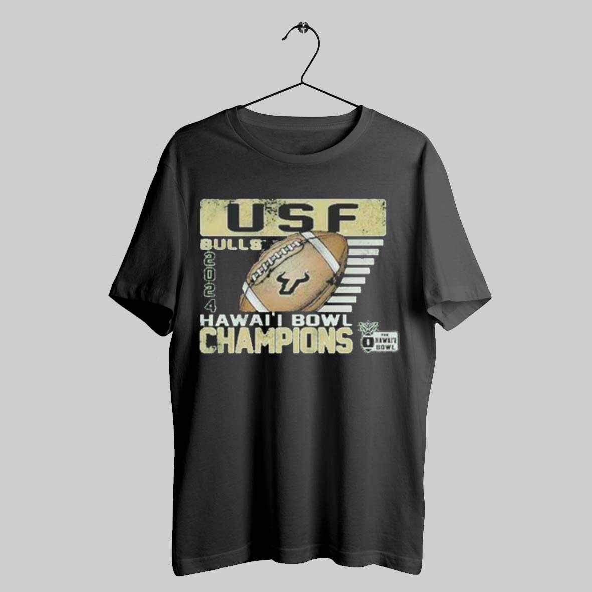 Official South Florida Bulls 2024 Hawaii Bowl Champions Ncaa Division Tee