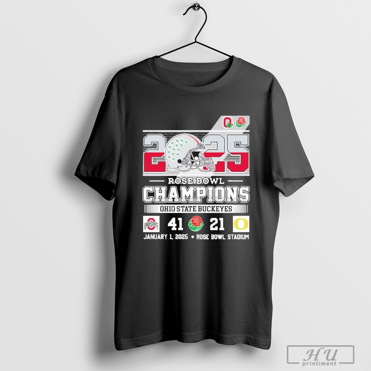 Ohio State Buckeyes 2025 Rose Bowl Game Champions Osu 41 21 Oregon T Shirt