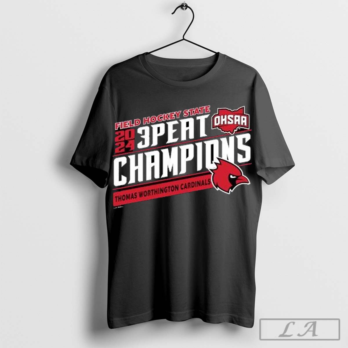 OHSAA 2024 Field Hockey State 3 Peat Champions Thomas Worthington Cardinals Shirt, Sweatshirt