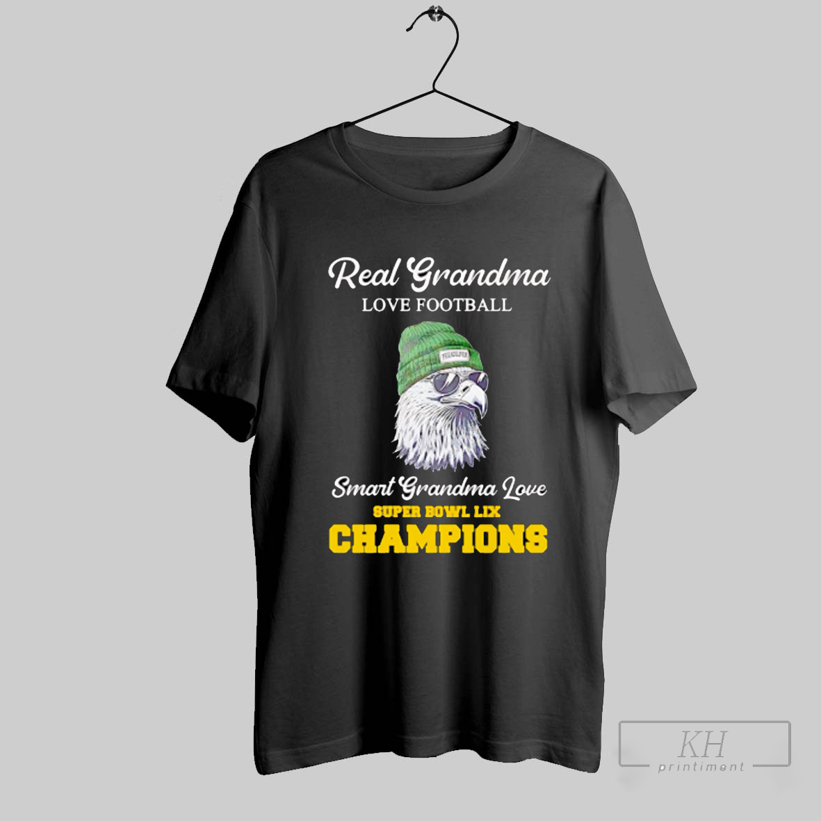 Real Grandma Love Football Smart Grandma Love Super Bowl Lix Champions Shirt