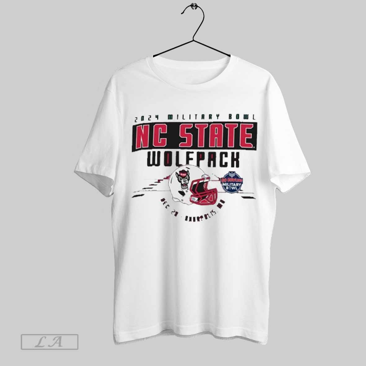 2024 Military Bowl Nc State Wolfpack Helmet Shirt