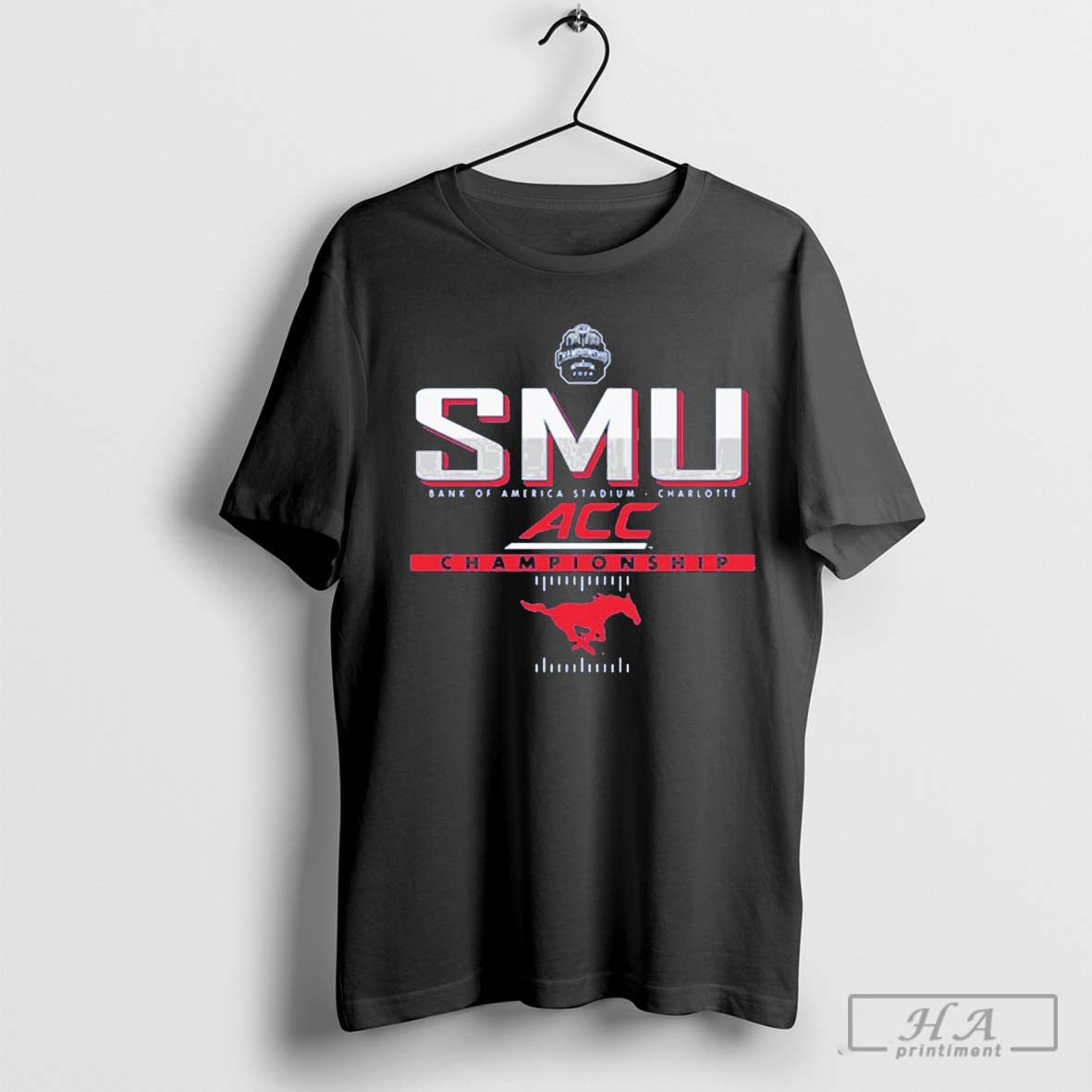 Official SMU Mustangs Blue 2024 ACC Football Championship Bound Shirt