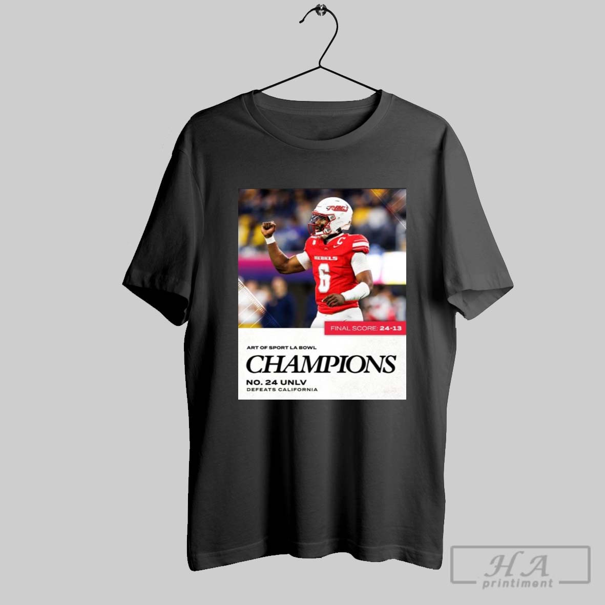 Poster No 24 Unlv Rebels Defeated California Golden Bears 24 13 Art Of Sport La Bowl Champions T Shirt