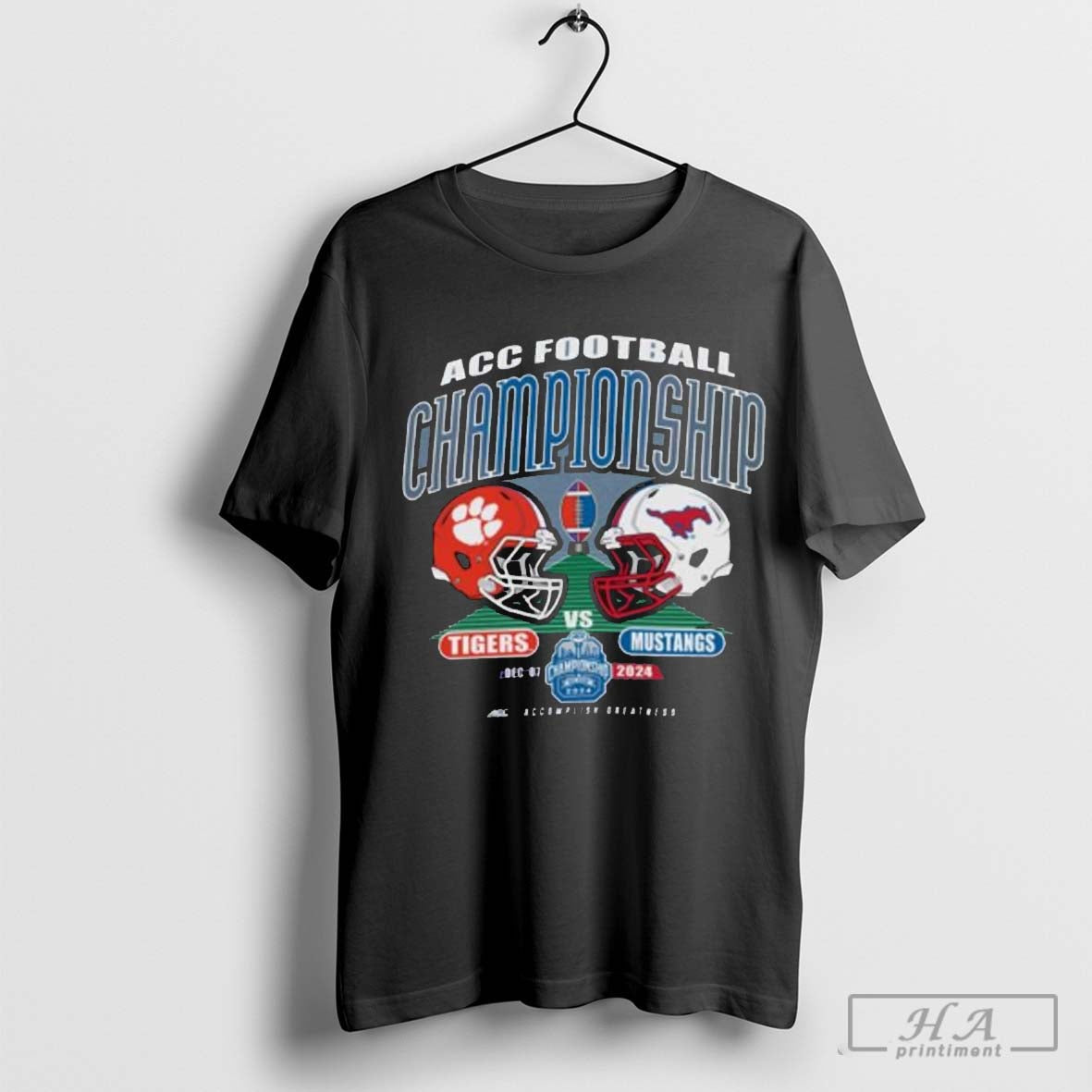 Official SMU Mustangs Vs Clemson Tigers Dec 07 2024 ACC Football Championship Shirt