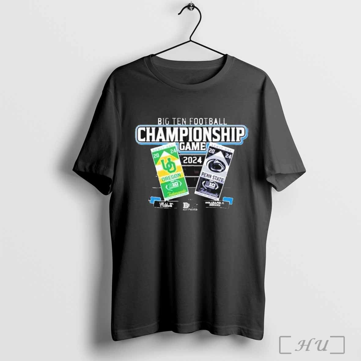 Penn State Vs Oregon Ducks 2024 Big Ten Football Championship Lucas Oil Stadium Tickets shirt