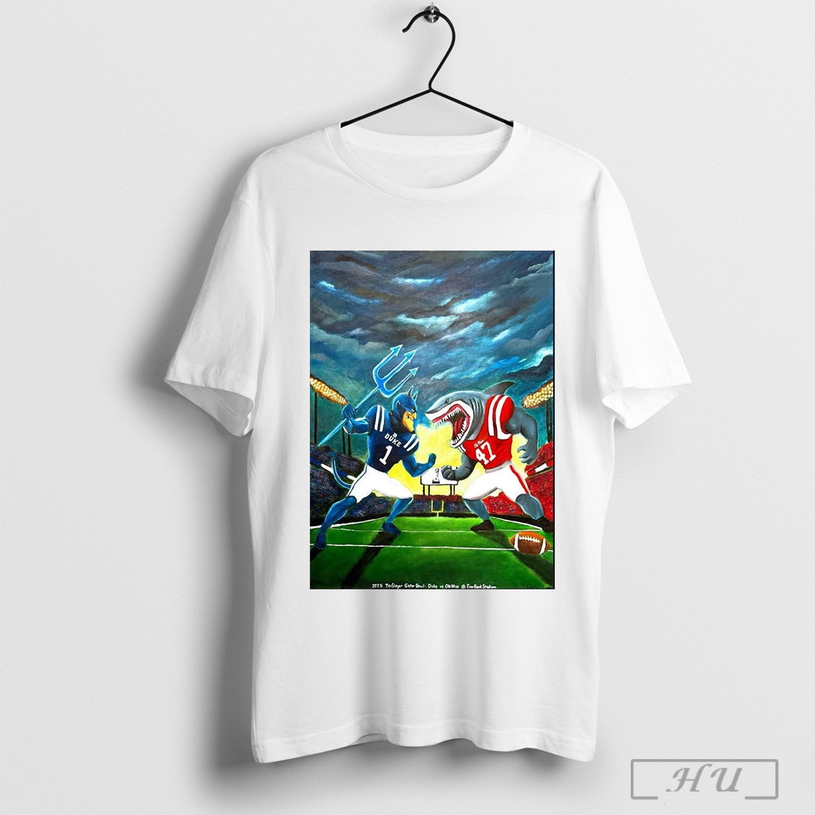 2025 Taxslayer Gator Bowl Duke Blue Devils Vs Ole Miss Rebels Everbank Stadium Fan Art Poster T Shirt