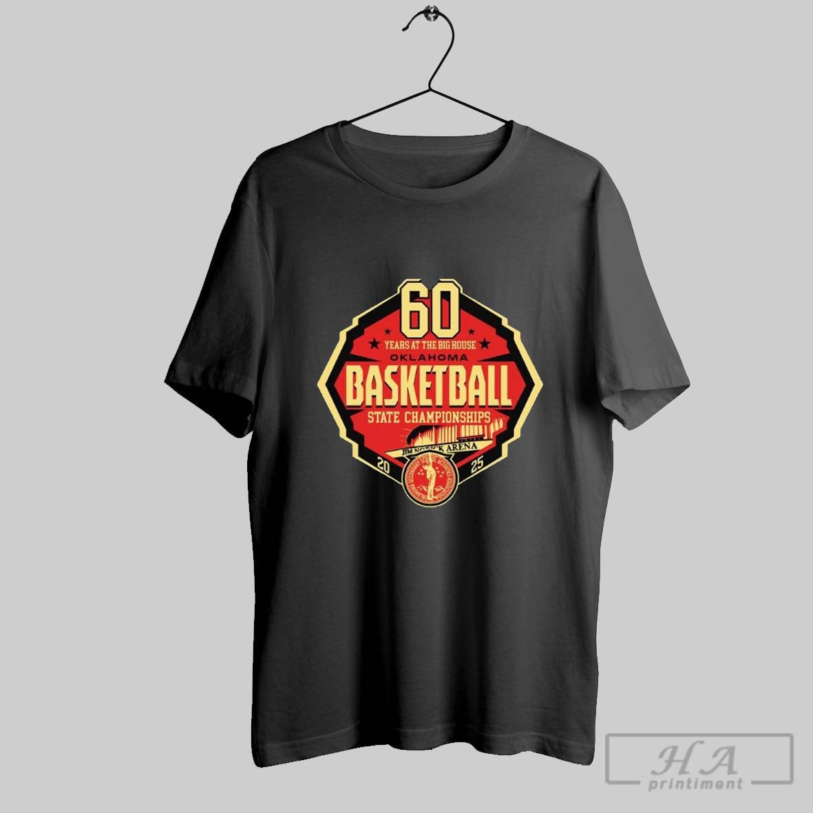 Oklahoma High School 2025 Basketball State Championships 60 Years At The Big House T Shirt