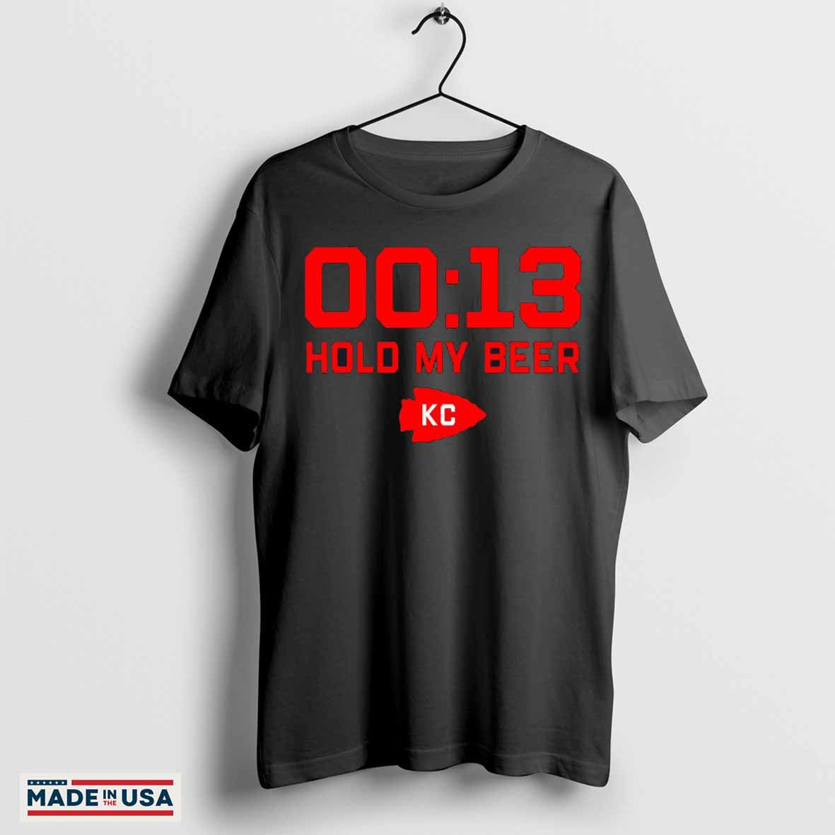 13 Seconds Mahomes Chiefs Hold My Beer KC Shirt