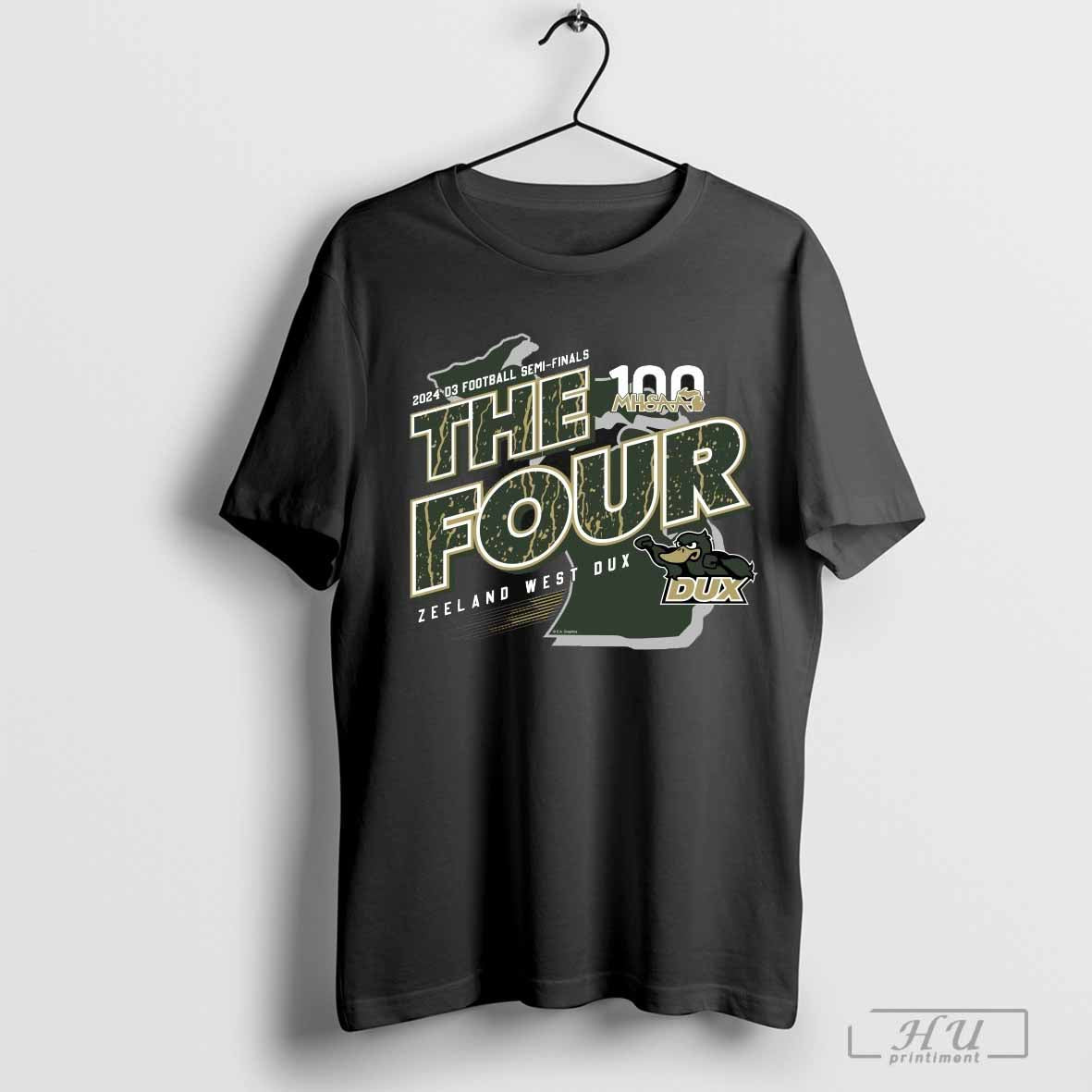 2024 MHSAA Football D3 The Four Zeeland West Dux T-Shirt