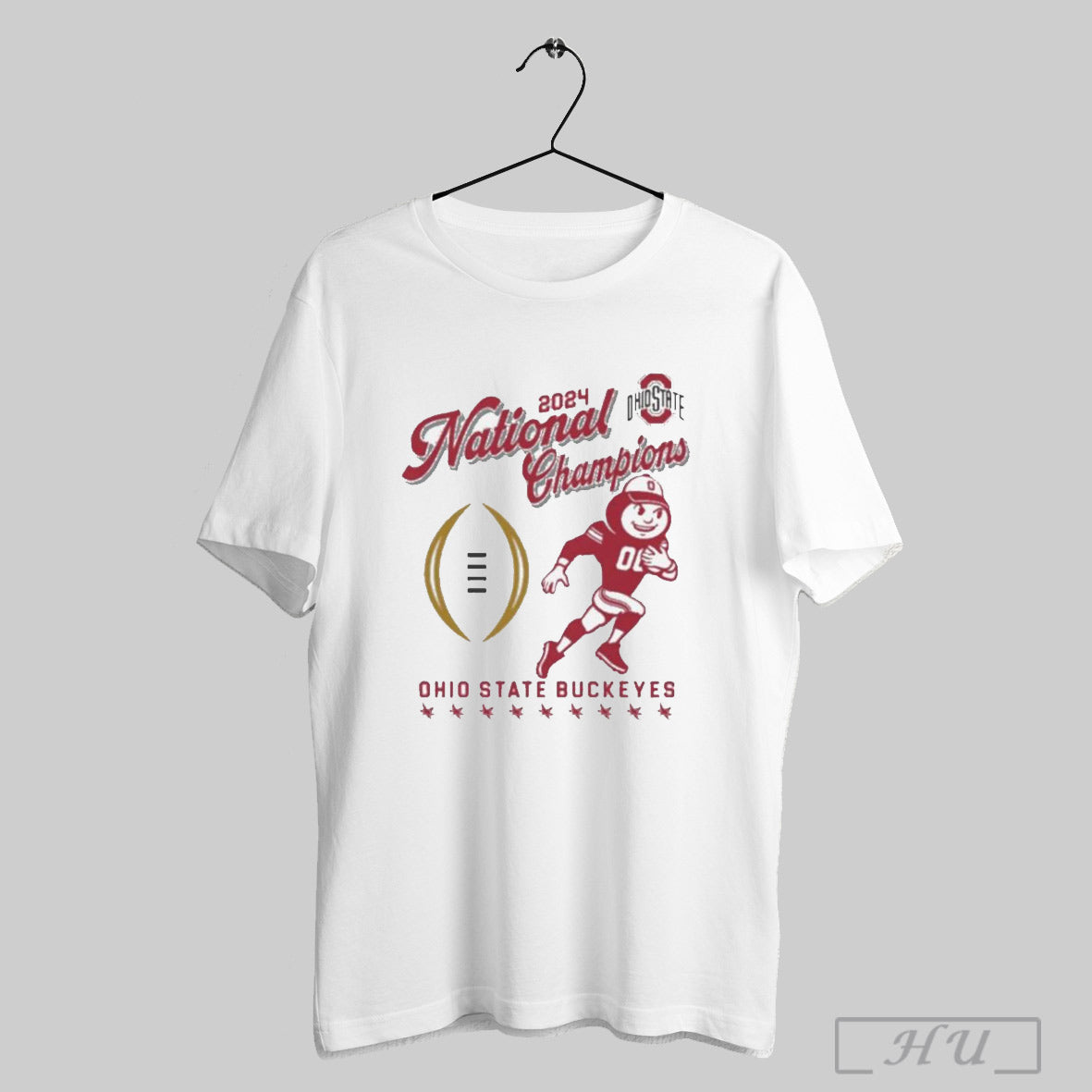 Ohio State Buckeyes College Football Playoff 2024 National Champions Oatmeal Mascot T Shirt Sweatshirt Poster