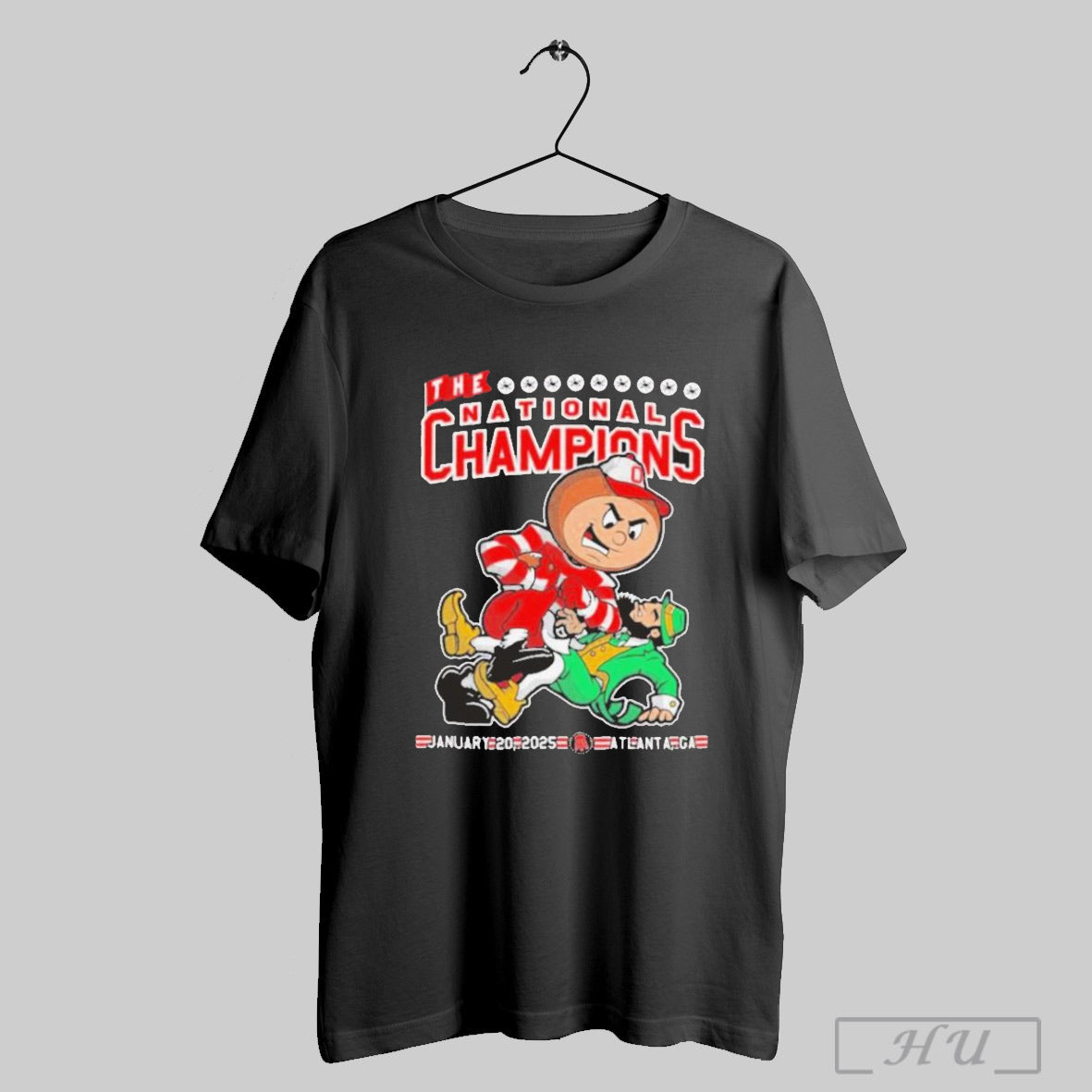 Ohio State Buckeyes College Football Playoff Ncaa Notre Dame Fighting Irish The National Champions 2025 Mascot T Shirt Sweatshirt Poster