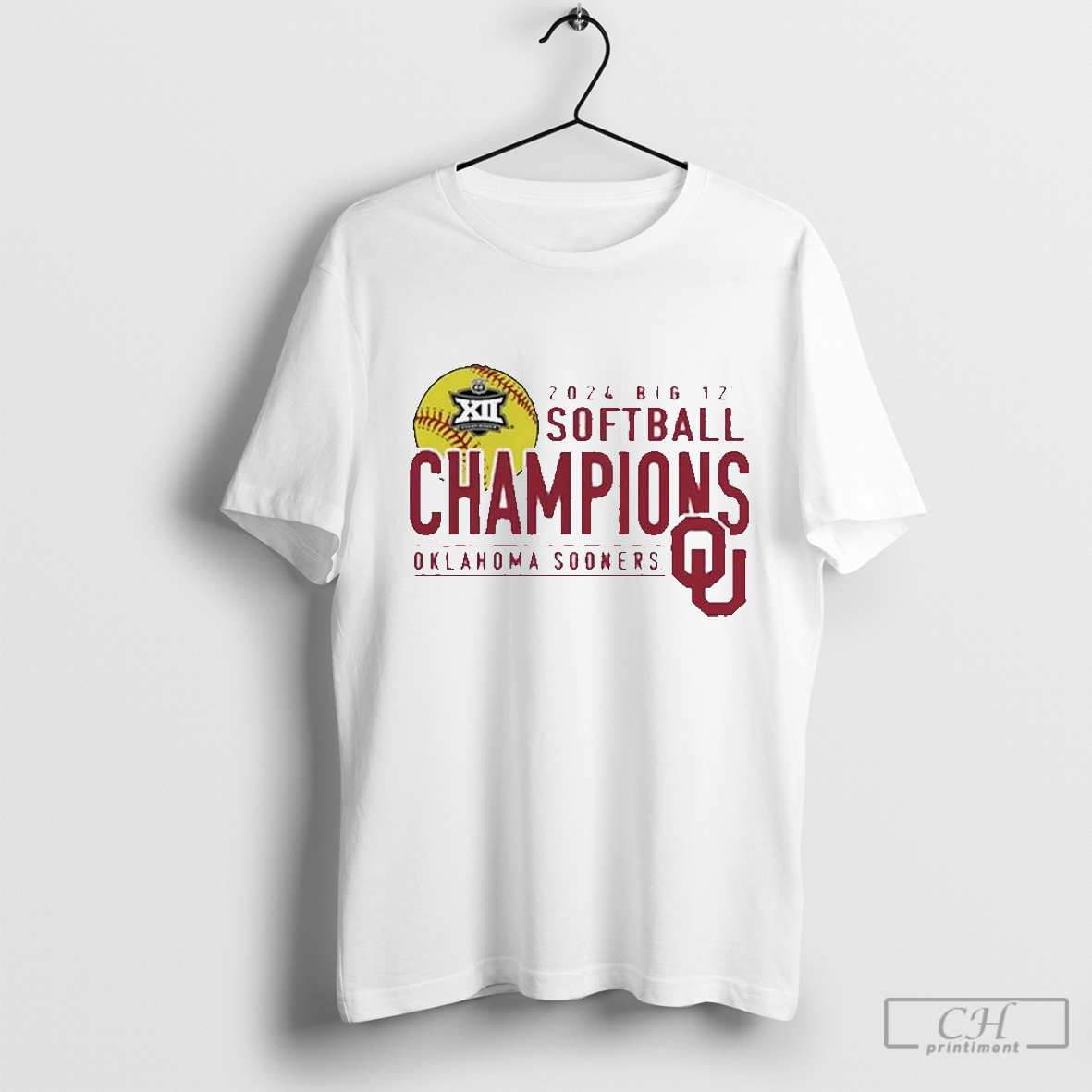 Original Oklahoma Sooners 2024 Big 12 Softball Conference Tournament Champions Base T-Shirt