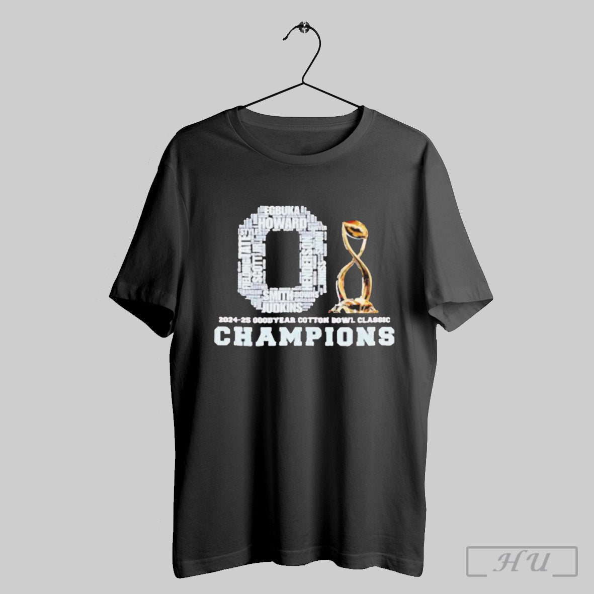 2024 25 Goodyear Cotton Bowl Classic Champions Ohio State Buckeyes Trophy Shirt