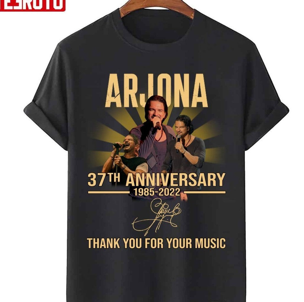 37th Anniversary Ricardo Arjona 1985 2022 Thank You For Memories Signature Unisex Sweatshirt