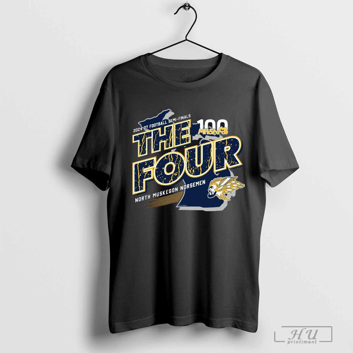 2024 MHSAA Football D7 The Four North Muskegon Norsemen T-Shirt