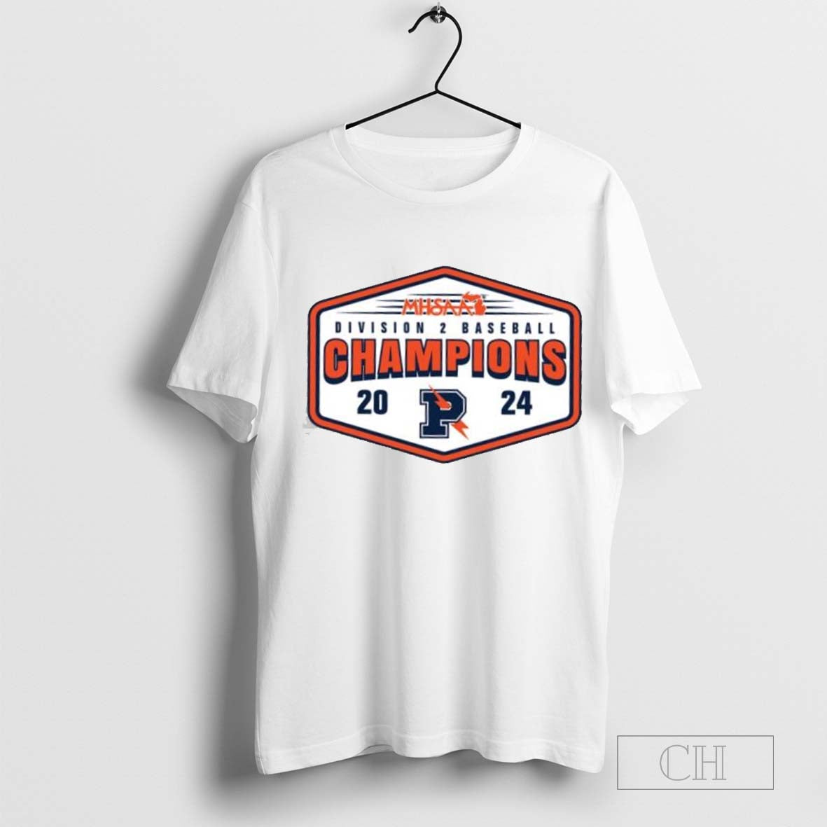 Powers Catholic Chargers 2024 MHSAA Division 2 Baseball Champions T-shirt