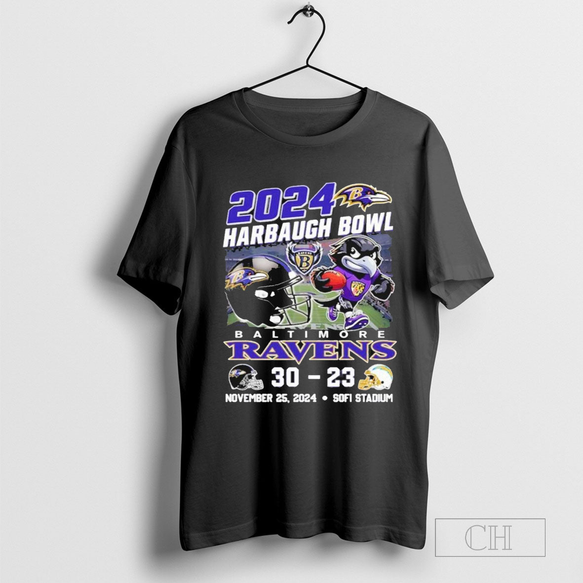 2024 The Harbaugh Bowl Ravens 30-23 Chargers T-Shirt