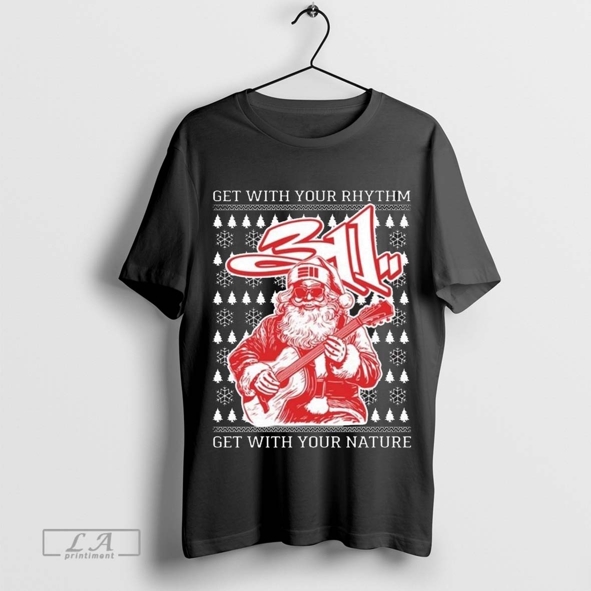 311 Rockin’ Santa Get With Your Rhythm &amp; Nature Shirt