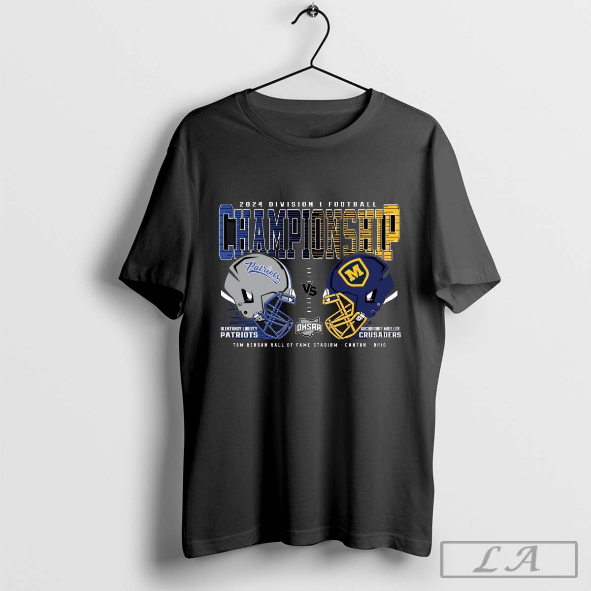 Olentangy Liberty Patriots Vs Archbishop Moeller Crusaders 2024 Football Division I H2H State Championship T-shirt