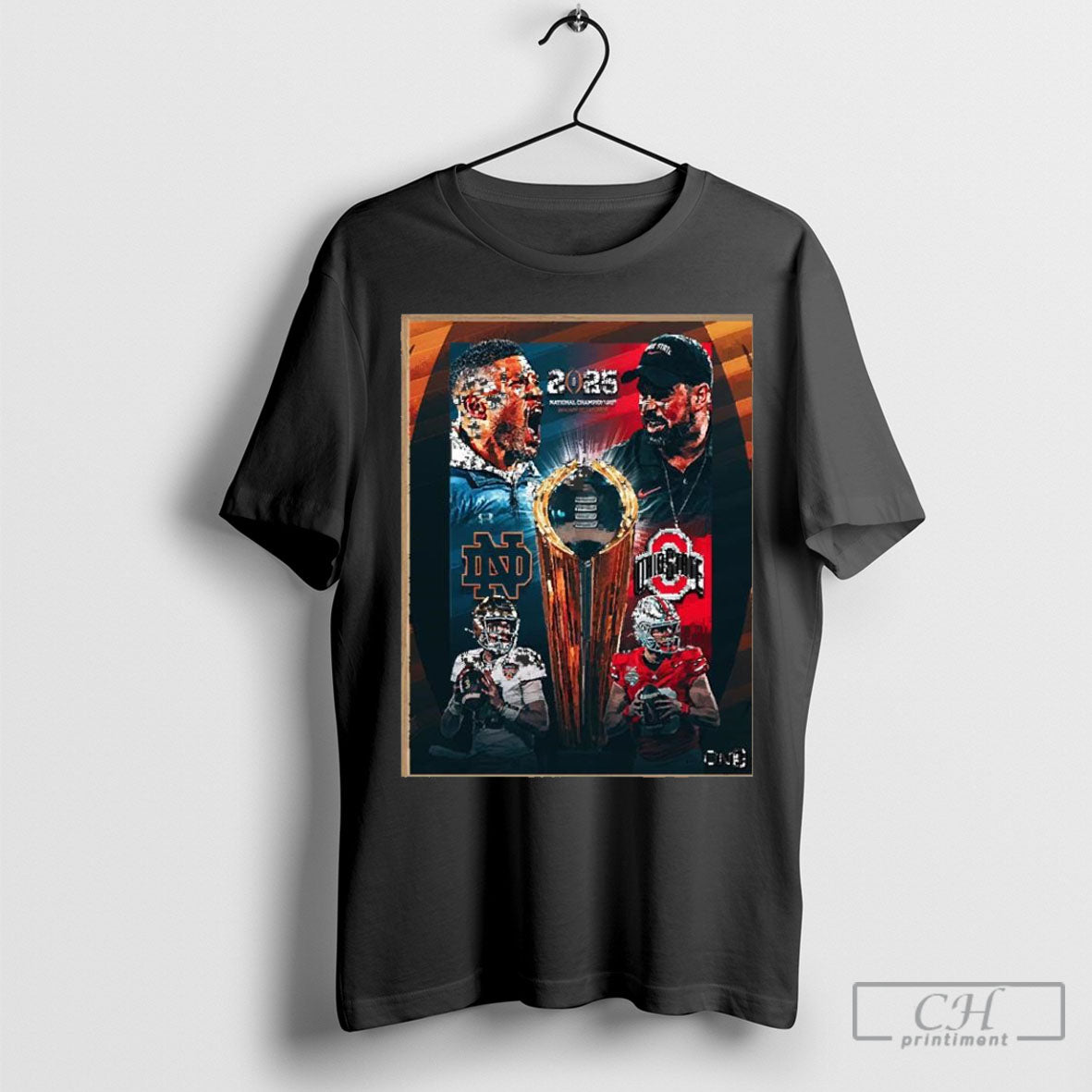 Official The 2025 Cfp National Championship Game For Ohio State Buckeyes Vs Notre Dame Fighting Irish On January 20th 2025 Shirts