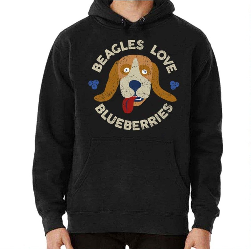 Beagles Love Blueberries Weathered Dog Circle Fantastic Mr Fox Unisex Sweatshirt