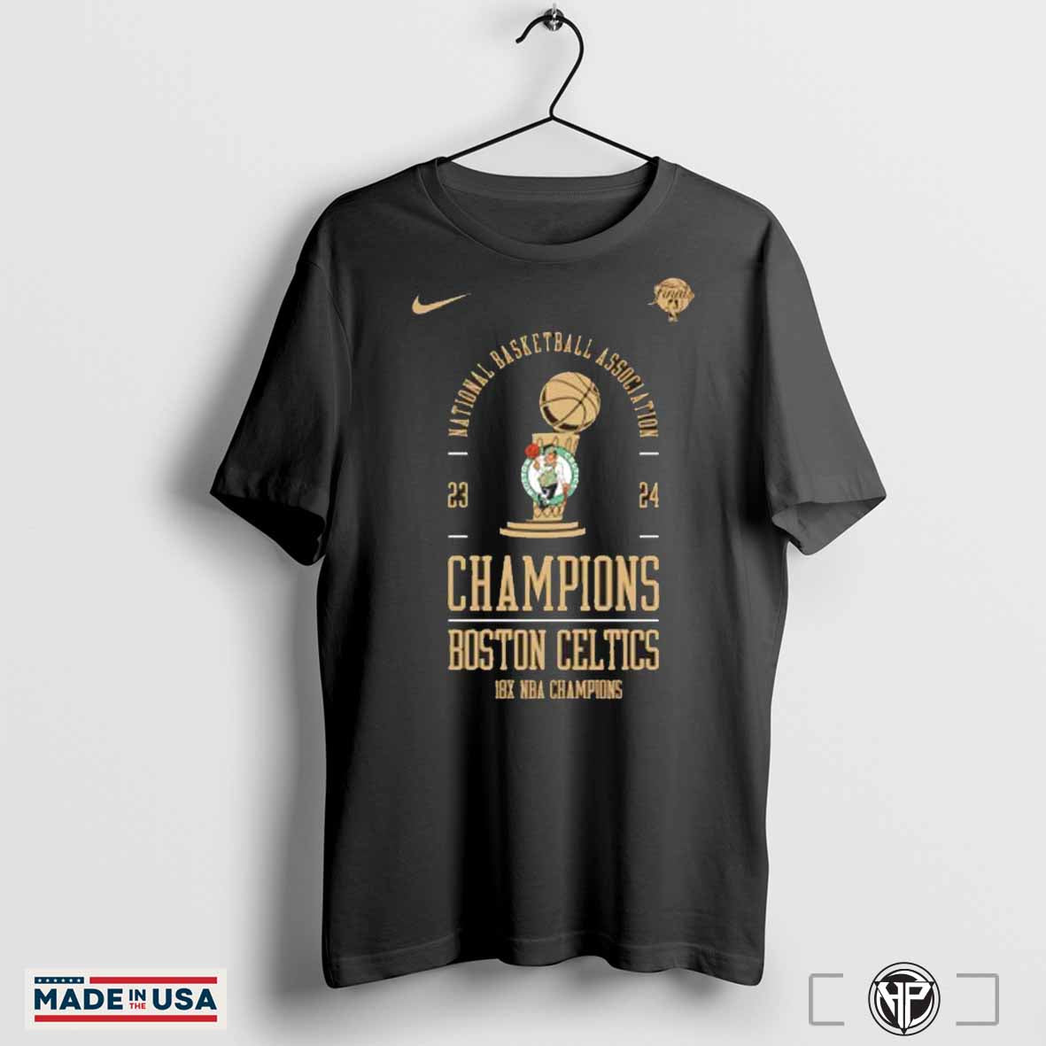 2023-2024 Boston Celtics 18-Time NBA Finals Champions trophy shirt