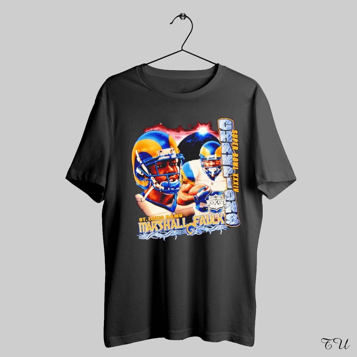 St Louis Rams Marshall Faulk Nfl Champions Super Bowl Shirt