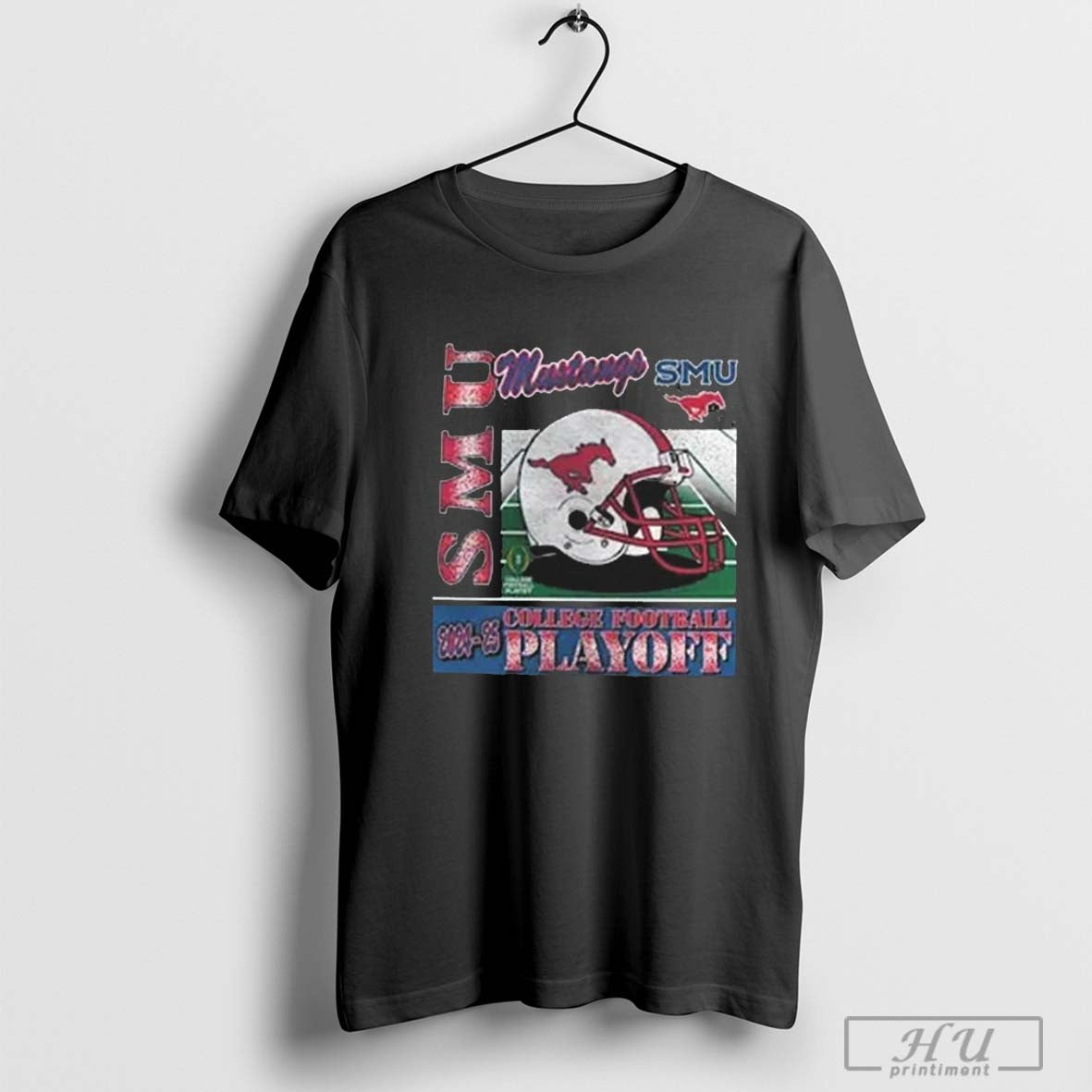 2024 25 College Football Playoff Helmet Southern Methodist Mustangs Ncaa Division Helmet  Shirt