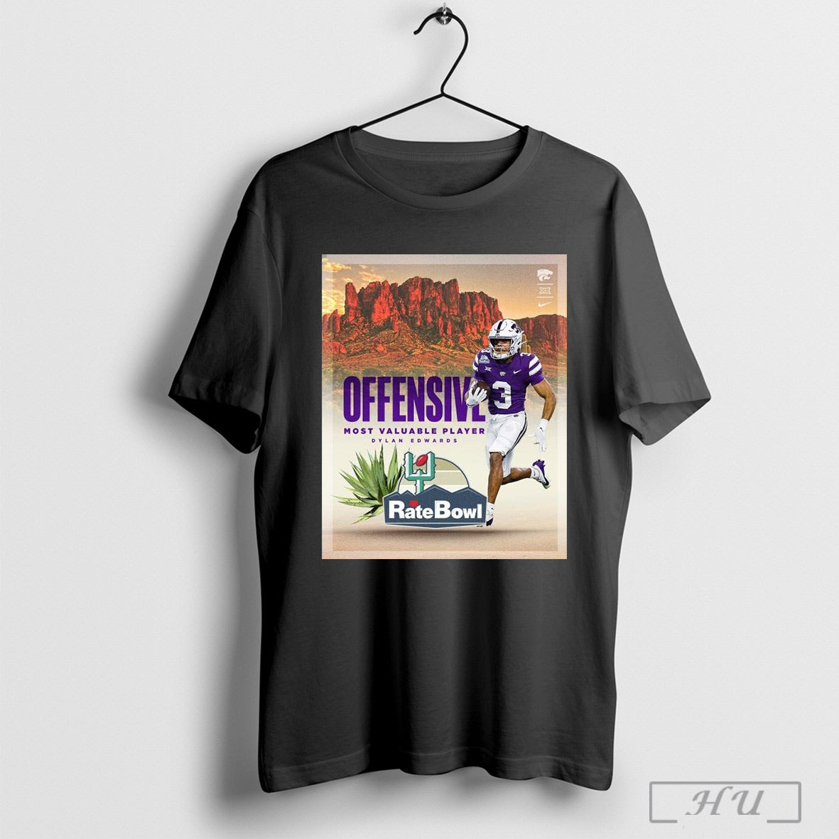 2024 Kansas State Wildcats Vs Rutgers Scarlet Knights Dylan Edwards Offensive Most Valuable Player Rate Bowl Poster T Shirt Sweatshirt Cutom Poster Co