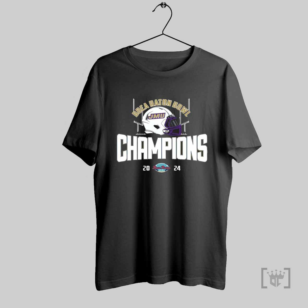 2024 25 College Football Bowl Game James Madison Dukes Football 2024 Boca Raton Bowl Champions Vintage T Shirt